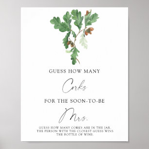 Brautparty schätzt wie viele Korken Poster