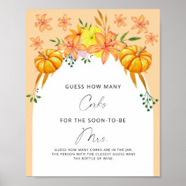 Brautparty schätzt wie viele Korken Poster