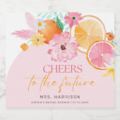 Brautparty Schaumweinetikett (Einzelnes Label)