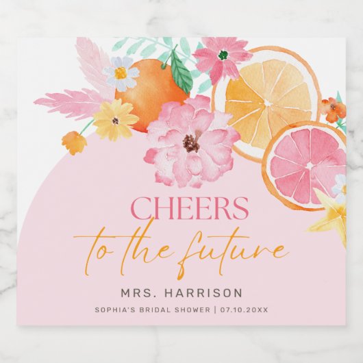 Brautparty Schaumweinetikett (Einzelnes Label)