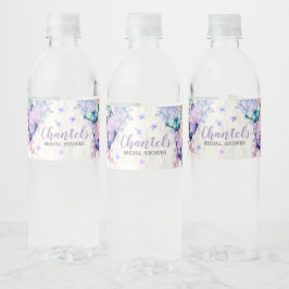 Brautparty Schmetterlinge Wasser Flasche Etikett