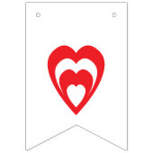 BRAUTPARTY: Schwarz, Weiß, Rot Wimpelkette (Erste Fahne)