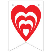 BRAUTPARTY: Schwarz, Weiß, Rot Wimpelkette (Dritte Fahne)