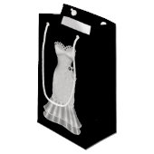 Brautparty-schwarze Geschenk-Tasche mit elegantem Kleine Geschenktüte (Vorderseite Schrägansicht)