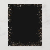 Brautparty Schwarzer Glitzer Ballons Haushalt Flyer (Hinten)