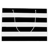 Brautparty Schwarzweiß-Streifen Große Geschenktüte (Rückseite)