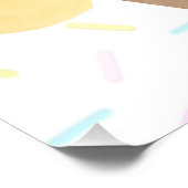 Brautparty "Scoopup Ice Cream" Poster (Ecke)