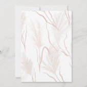 Brautparty Script Pampas Grass Tan Einladung (Rückseite)