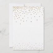 Brautparty Script Typografie Gold Confetti Einladung (Rückseite)