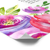 Brautparty-Seekarte für Rosa und Silber Poster (Ecke)