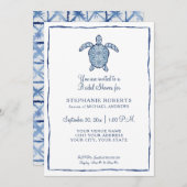 Brautparty Shibori Sea Turtle Ocean Beach Shore Einladung (Vorne/Hinten)