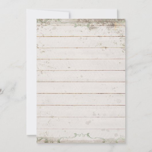 Brautparty Shiplap Holzbrett Blaue Hydrangee Einladung (Rückseite)