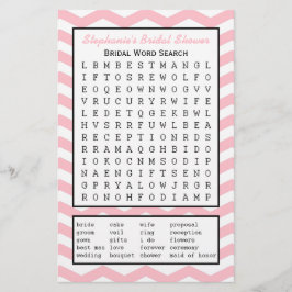 Brautparty Showroom Word Search Game