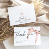 Brautparty Sie bindet den Knoten rot Dankeskarte