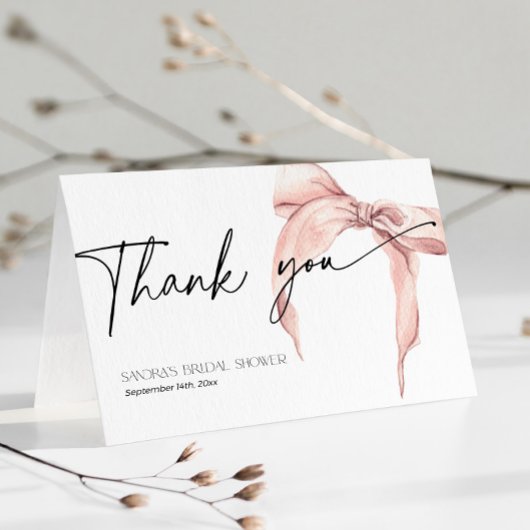 Brautparty Sie bindet den Knoten rot Dankeskarte