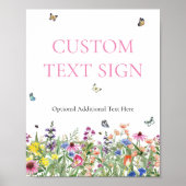 Brautparty-Signatur für Wildblume Poster (Vorne)