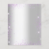 Brautparty silber Lavendel Einladung Flyer (Hinten)