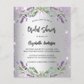 Brautparty silber Lavendel Einladung Flyer (Vorne)