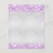 Brautparty Silber lila Einladung (Rückseite)