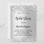 Brautparty silber Luxus Einladung (Vorderseite)