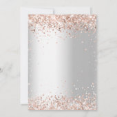 Brautparty Silber Rose Gold Einladung (Rückseite)