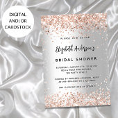 Brautparty Silber Rose Gold Einladung