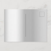 Brautparty Silber Rose Goldmarmor elegant Einladungspostkarte (Rückseite)