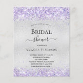 Brautparty Silber-violett-Einladung Flyer (Vorne)