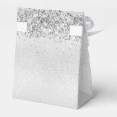 Brautparty Silbergoldballons danke Geschenkschachtel (Rückseite)