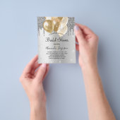 Brautparty Silbergoldballons Glitzer Haushalt Flyer (Gruppe)