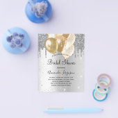 Brautparty Silbergoldballons Glitzer Haushalt Flyer (Einzeln)