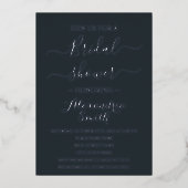 Brautparty Silver Folieneinladung (Vorderseite)