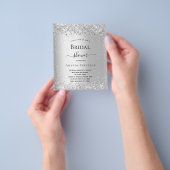 Brautparty Silver Glitzer Einladung Flyer (Gruppe)