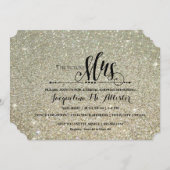 Brautparty Silver Glitzer Future Frau Modern Fab Einladung (Vorne/Hinten)