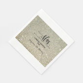 Brautparty Silver Glitzer Future Frau Modern Serviette (Ecke)