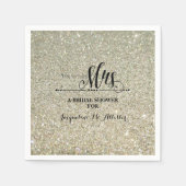 Brautparty Silver Glitzer Future Frau Modern Serviette (Vorderseite)