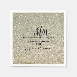 Brautparty Silver Glitzer Future Frau Modern Serviette