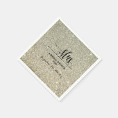 Brautparty Silver Glitzer Future Frau Modern Serviette (Ecke)