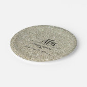 Brautparty Silver Glitzer Future Frau Party Pappteller (Schrägansicht)