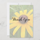 Brautparty Single Rudbeckia Foto Custom Dankeskarte (Vorderseite)