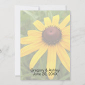 Brautparty | Single Rudbeckia Fotografie Einladung (Rückseite)