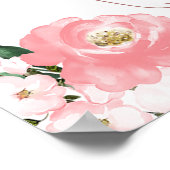 Brautparty-Sitzdiagramm für Blumenkürbis Poster (Ecke)