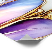 Brautparty-Sitzkarte aus festem Glas Poster (Ecke)