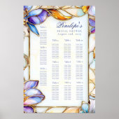 Brautparty-Sitzkarte aus festem Glas Poster (Vorne)