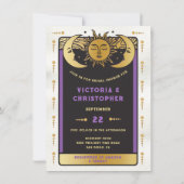 Brautparty Skeleton Couple Gothic Wedding Tarot Einladung (Rückseite)