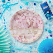 Brautparty Softly Summer Pink Hydrangea Glitzer Pappteller (Party)