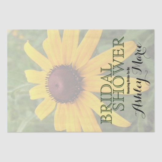 Brautparty | Solo Rudbeckia Fotograf Seidenpapier (Vorderseite)