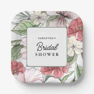 Brautparty Sommer oder Herbst Blume Pappteller