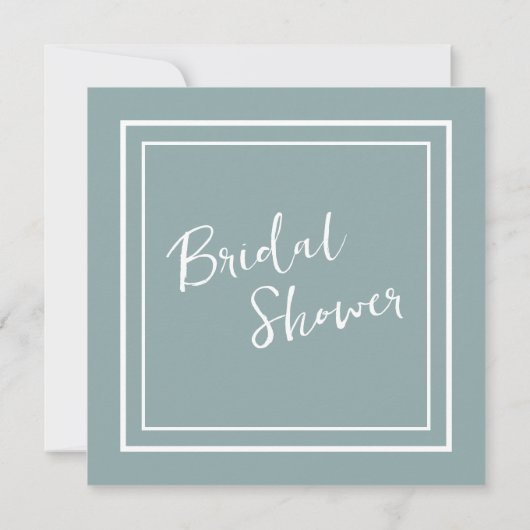 Brautparty Sommerzeit und Weiß Einladung (Rückseite)