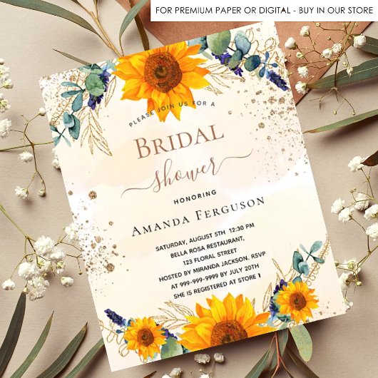 Brautparty-Sonnenblume Eukalyptus-Glitzer